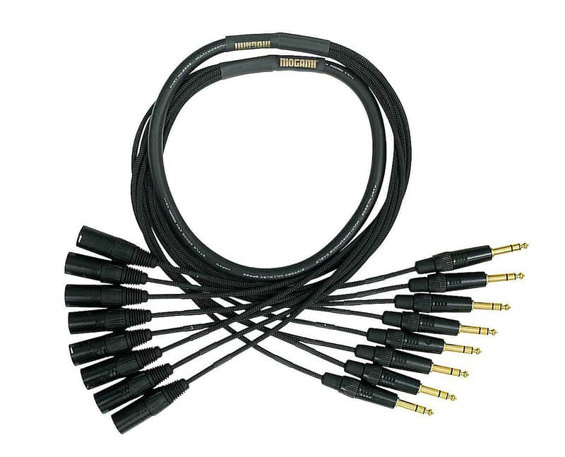Mogami Gold 8 TRSXLRM-20 1/4" TRS to XLR Male Snake - 20' image 1