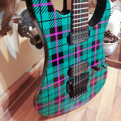 Yamaha RGZ820R Signed Blues Saraceno Signature Model Guitar 1993 Plaid Finish with Loads of Extras image 4