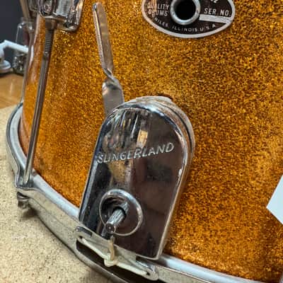 Slingerland 15x11" Snare Drum 1970s - Gold Sparkle image 2