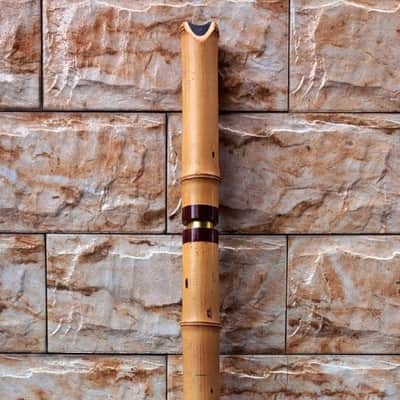 Concert-Grade 8-Hole Tang Xiao Flute - Blowing Shakuhachi - 2 Piece – Lacquered, Healing Tones in D/C/B Keys (Lowest Note) for Meditation & Music, Yellow Bamboo image 15
