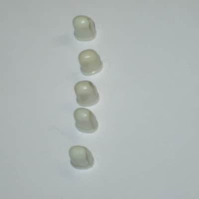 FIVE USED Slider CAPS for GE7 Equalizer or GE7B Bass Equalizer [all caps have visible cracks: 3 caps have hair-line cracks / one cap slightly wider crack(s) / one cap has bigger gap-crack(s)] AS IS & 1 new grommet image 5