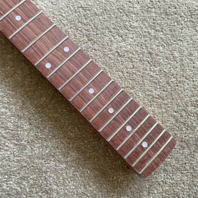 Harley Benton Dark Roasted Maple Wood Strat Style Guitar Neck, Rosewood 22 Frets Fingerboard image 5