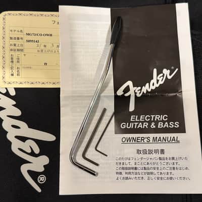 RARE! 2006-2008 Fender Japan MG-73 MH/CO Mustang Reissue Olympic White OWH Competiton Line Matching Headstock MIJ image 15