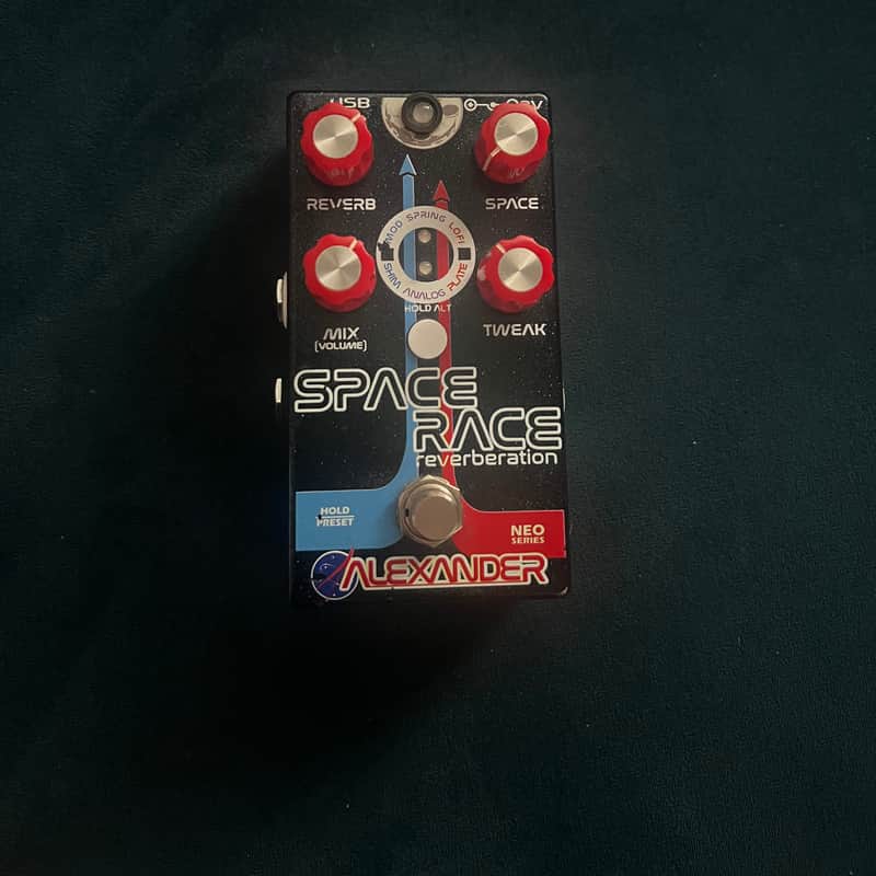 2018 Alexander Pedals Space Race Reverb Black with Red/Blue Gr…