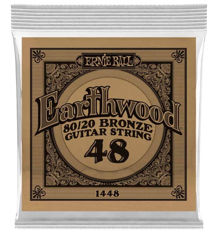 Ernie Ball P01448 .048 Earthwood 80/20 Bronze Acoustic Guitar String image 1