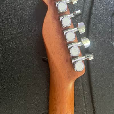 Warmoth Telecaster - wide neck (1 3/4 nut) boatneck mahogany w ebony. Earvana - Clear Satin Nitro image 6