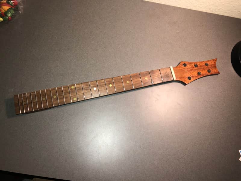 prs style  3x3 exotic wood guitar neck for luthier repair parts image 1