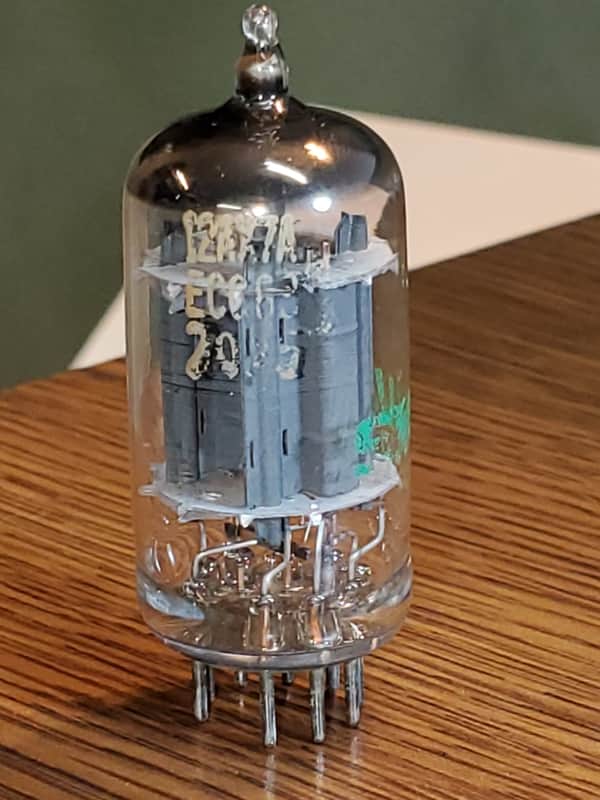 7025/12AX7A Sylvania tall plate/copper post MaxiPreamp2/TV-7 tested image 1