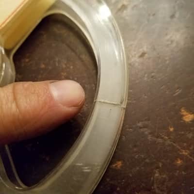 Telefunken 7" empty tape reel R2R Magnetophon take up supply 1950s - 1960s - clear plastic image 5