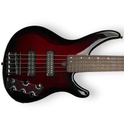 Yamaha TRBX 605FM 5-String, Dark Red Burst / Rosewood image 1