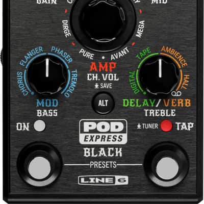 Line 6 POD Express Black Guitar Multi-Effects Pedal image 1
