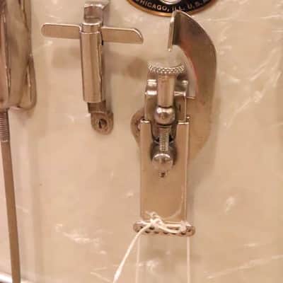 Slingerland 12X15" Snare Drum White Marine Pearl NOB Hardware Vintage 1950's image 2