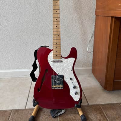 Deluxe Fender Thinline Telecaster MIM - Candy Apple Red image 1
