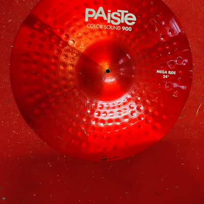 Paiste 24" Color Sound 900 Series Mega Ride Cymbal 2017 - Present - Red image 1
