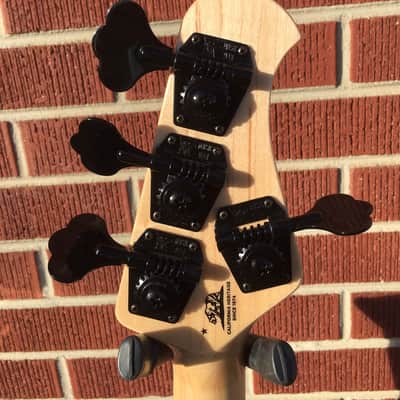 Ernie Ball Music Man Sterling Firemist Purple/Maple Left Handed 4-String Electric Bass w/ Case image 6