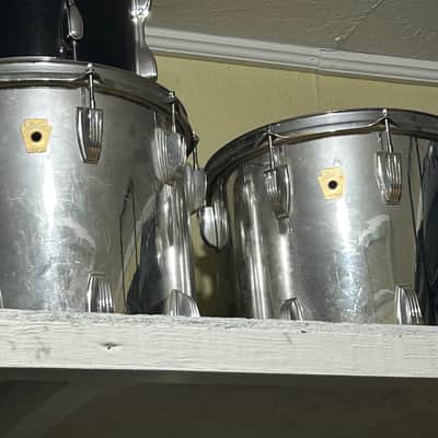 Ludwig Vintage Chromed Maple Drums 1980’s - Chrome (Stainless Steel Color) image 2
