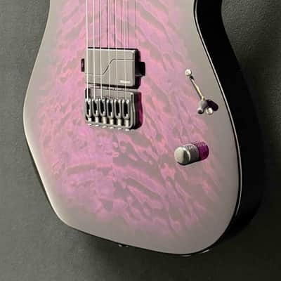 Dean Guitars - USA - Exile - Jon Donias - Trans Purple Burst Quilt Maple Top - 5-Piece Birdseye Maple/Walnut Slim C Neck - 24 Jumbo Stainless Steel Frets - Fishman Fluence Modern Black Pickups - Sperzel Locking Tuners - OHSC - Call for Best Price !!! image 3