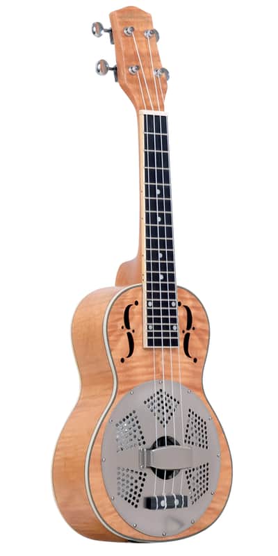 Gold Tone ResoMaple Concert-Scale Curly Maple Resonator Ukulele with Gig Bag image 1