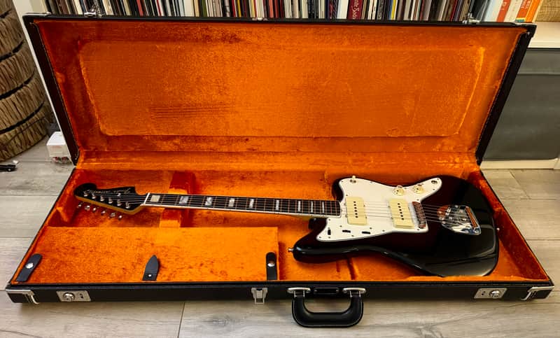 Fender Custom 70s Jazzmaster Black Ebony MAJOR American UPGRADES G&G CME Classic USA Gold Foil image 1