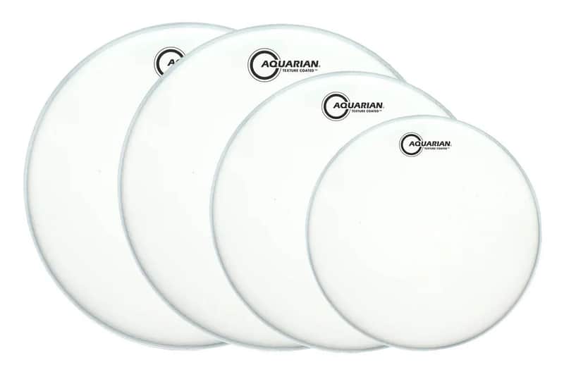 Aquarian Texture Coated 10-12-14-14in Drum Head Pack image 1