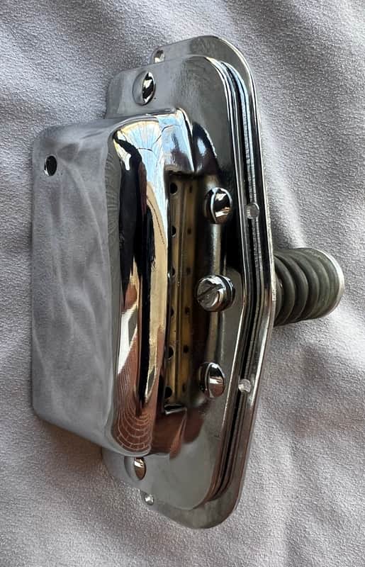 Harmony / Silvertone Bobkat Silhouette Guitar Tailpiece 1960’s - Chrome image 1