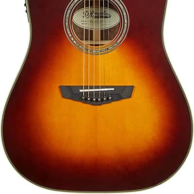 D'Angelico Excel Lexington Acoustic-Electric Dreadnought Vintage Sunburst w/ Hardshell Case, B-stock image 5