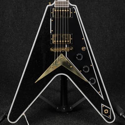 Gibson Custom Shop Flying V Custom - Ebony Sparkle image 1
