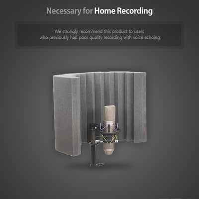 sorigio poly mini vocal booth reflection filter 2016 black/grey image 1