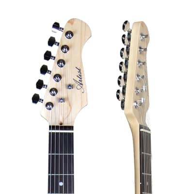 Artist AS1 Candy Apple Red Electric Guitar w/ Humbucker & Accessories with 10 Watt Amp image 7