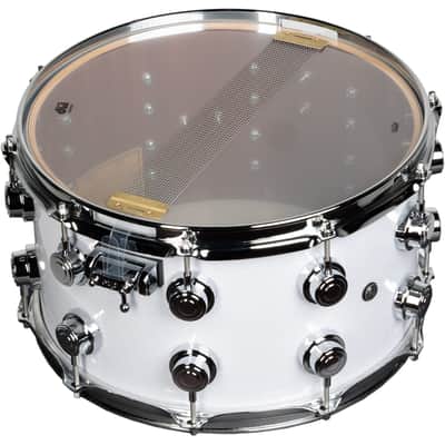 Drum Workshop Collectors Series 8x14 Snare Drum - White Glass image 4