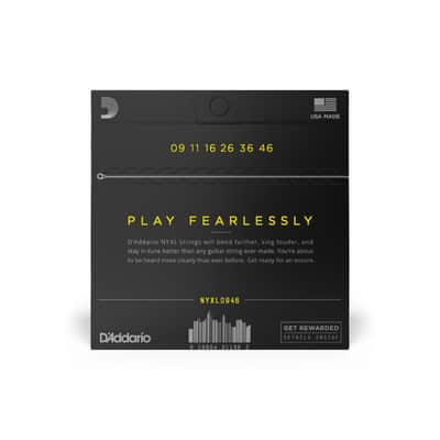 D'Addario NYXL0946 Electric Guitar Strings, Light Top Regular Bottom 09-46 image 4