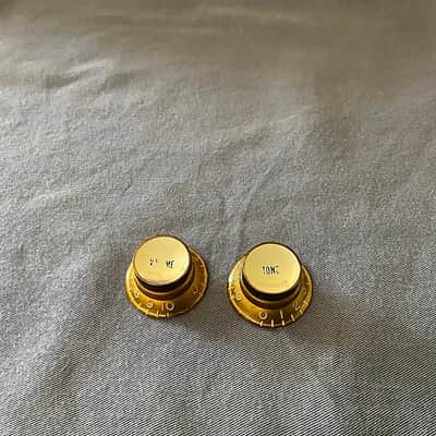 Gibson Rare Vintage 1960 Gold Reflector Shallow Post Knobs Les Paul ES SG MM 1960-1961 image 3