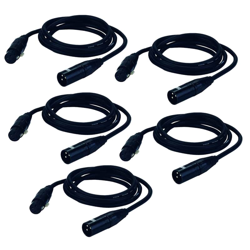 10FT Sure-Fit DMX Connecting Cables - 5 Pack image 1