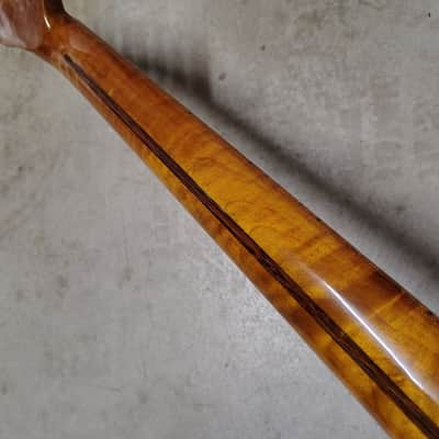 Flame Roasted Maple Tele Neck fits fender Telecaster body 21 frets 50s Gloss image 9