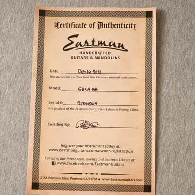 Eastman SB-59 Solid Body Electric Guitar Goldburst Seymour Duncan image 2
