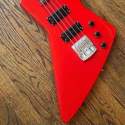 1985 Gibson Explorer Bass - Ferrari Red w/ OHSC image 3