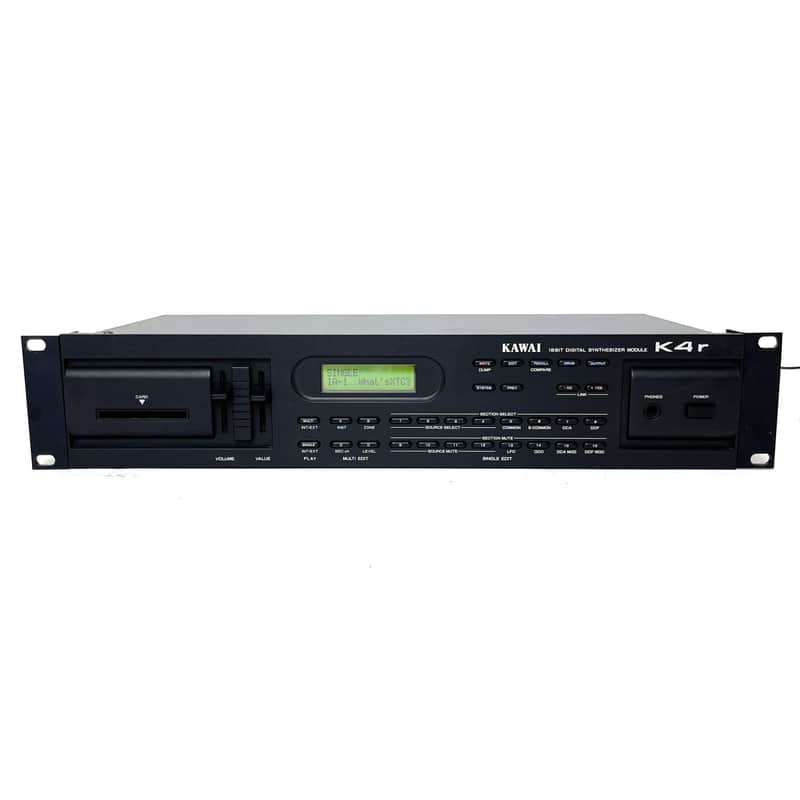 Kawai K4R w/ Rack Ear, Universal power supply & New internal battery Rare16-bit digital synthesizer module rack mount image 1