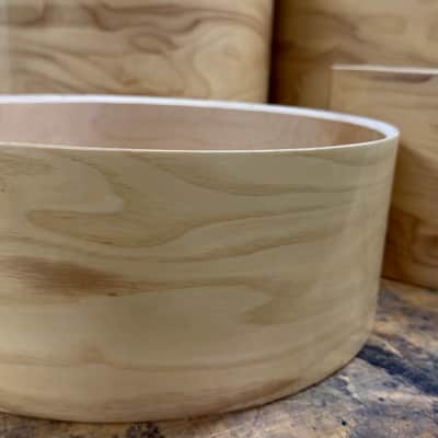 OLIVE ASH exotic wood and Maple 7 pcs shell set - 5 ply core shells - Clear gloss polished BEST OFFERS ACCEPTED! image 6