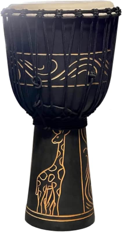Toca Street Series Wood Djembe Drum, Rope Tuned 10" Head - Giraffe Design image 1