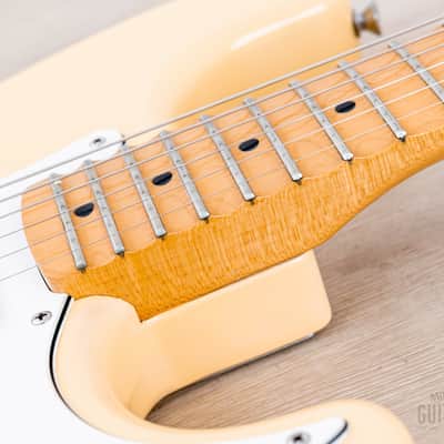 1996 Fender Custom Edition Yngwie Malmsteen Stratocaster ST72-140YM Yellow White w/ Dimarzio, Case & Hangtag, Japan MIJ image 6