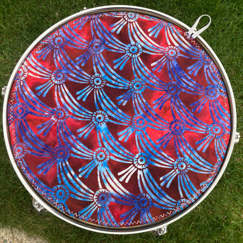 13" reversible Drum Bunny cotton drum cover - partial mute - dampener - compare to Big Fat Snare Drum Quesadilla, Drum Tortilla image 1