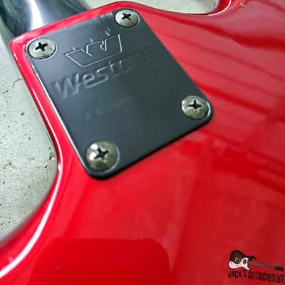 Westone Spectrum GT 4-String MIJ Electric Bass Guitar (1980s, Blood Red Metallic) image 21