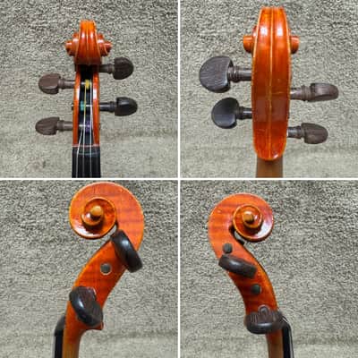 Unlabeled 3/4 Violin Flame Maple w/ Case & Bow A image 11