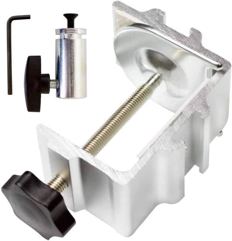 Heavy Duty C Clamp for 1/2” Base Magnifying Lamp,Desk Lamp,Swing Arm Lamp,Phone I pad Mount,Tablet Mic Holder,Table Mount Clamp for Microphone Stand Mic Boom Arm image 1