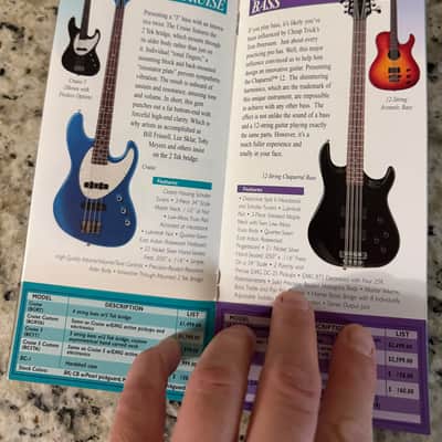 Hamer Price List 1998 standard studio artist eclipse phantom custom Mirage special cruise Bass  Californian Diablo Daytona Duo Tone chaparral 12 string image 5