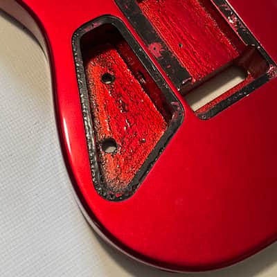 2008 Charvel USA San Dimas 2H Metallic Red Telecaster Style Guitar Body Floyd Ready image 13
