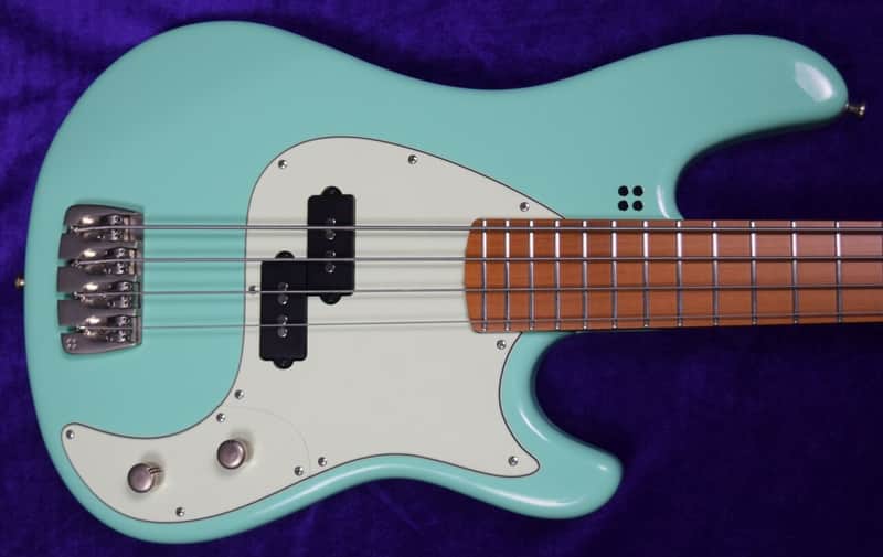 Sandberg Cal. Vs (Lionel) Short Scale Bass, Surf Green/Roasted Maple *On Order, ETA May 2026 image 1