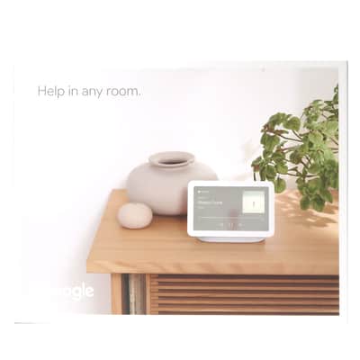 Google Nest Hub 2nd Gen - Smart Home Display with Google Assistant - Chalk + 2x Google Nest Video Battery Doorbell White image 5