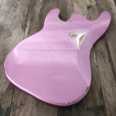 FRANCHIN Jupiter bass body Relic Aged Burgundy Mist Metallic 100% Nitro Lacquer Basswood Precision-Style Made in Italy - Stock piece #23120726 imagen 11
