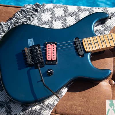 1980's Kramer JK 1000 Made by ESP! - Dimarzio Pickups - Original Floyd Rose Tremolo - Blue Metallic - Made in Japan - Pro Set Up! (Perfect frets/Action/Intonation) - Super Strat Shred Master Supreme! image 14